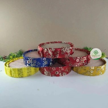 Trụ tròn gấm lụa hoa văn ngày tết, trang trí, quà tặng lễ tết, giảm còn 75.000₫