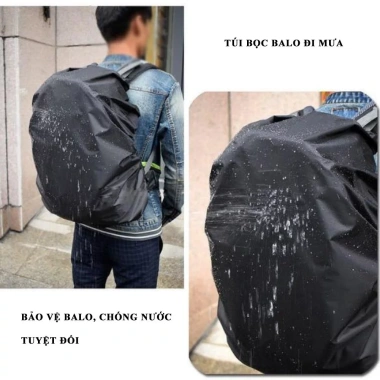 Trùm balo chống nước cao cấp 35-50L bọc bo chun, bảo vệ khi mưa - Chỉ 35.000đ