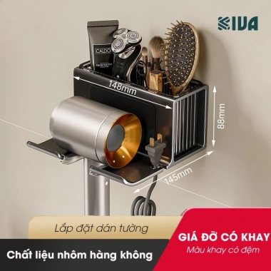 Trùm Máy Sấy Tóc Nhôm Hàng Không, Dán Tường, Bảo Hành 10 Năm - Giá 75.000