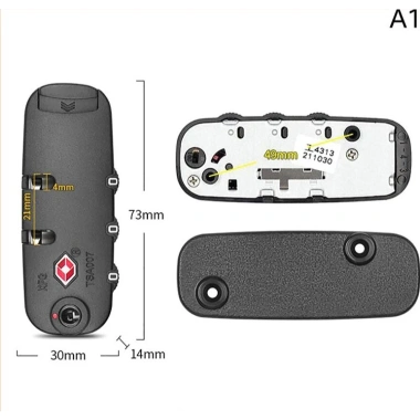 TSA Ổ Khóa 3 Chữ Số Mật Khẩu và Túi Du Lịch Vali Phụ Kiện Hành Lý Mới TSA007 Giá 60.000 VND 9
