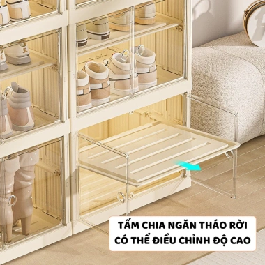 Tủ Đựng Giày Gấp Gọn ENODA HOME 3-9 Tầng Trong Suốt HG011 - Hộp Đựng Giày Thông Minh Giá 389.000đ