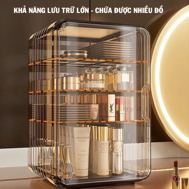 Tủ Đựng Mỹ Phẩm Trong Suốt TORO PET Cao Cấp - Kệ Trang Điểm Chống Bụi, Đựng Skincare và Nước Hoa, Giá 65.000 VND 7