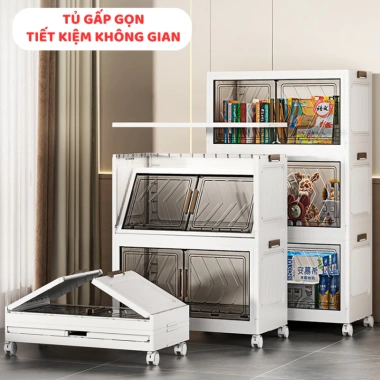 Tủ đựng quần áo gấp gọn nhựa 40-70cm - Xếp nhanh không cần lắp đặt, ưu đãi 309.999₫ 2