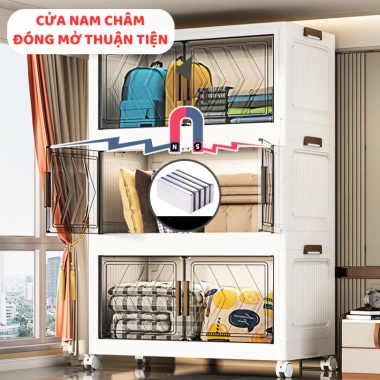Tủ đựng quần áo gấp gọn nhựa 40-70cm - Xếp nhanh không cần lắp đặt, ưu đãi 309.999₫ 4