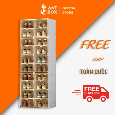 Tủ Giày Dép Gấp Gọn Trong Suốt Antbox - Nhựa ABS Cao Cấp, Bảo Hành 2 Năm, Giá Ưu Đãi 1,050,000 VND