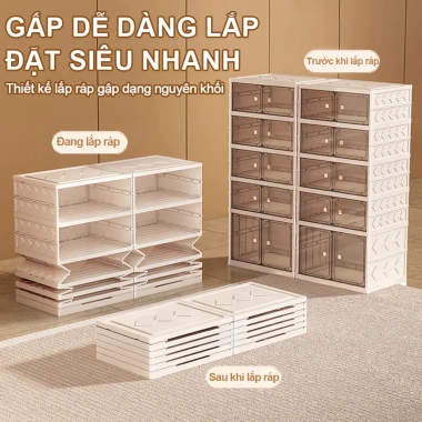 Tủ Giày Gấp Gọn Đa Tầng – Kệ Giày Dép Tiện Lợi, Hộp Giày Đa Năng Cho Gia Đình, Giá 309.000₫ 2