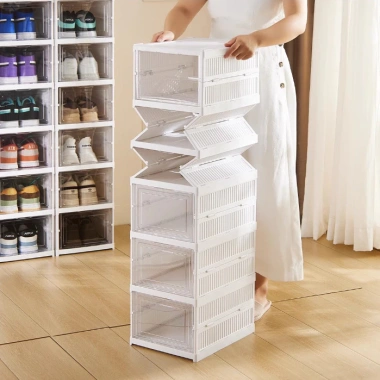 Tủ Giày Gấp Gọn Thông Minh, Kệ Đa Năng Cao Cấp, Cửa Trong Suốt, Chịu Lực Tốt, Giá 68.000đ