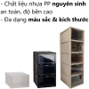 Tủ hộp đựng giày dép nhựa VIỆT NHẬT 1-5 tầng, nắp trong gấp gọn thông minh - Giá chỉ 113.900 VND 2