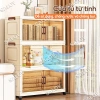 Tủ Nhựa Gấp Gọn SALOV Đa Năng 3‑6 Tầng, Trong Suốt, Bánh Xe 360°, Giá 284,050₫ 4