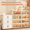 Tủ Nhựa Gấp Gọn SALOV Đa Năng 3‑6 Tầng, Trong Suốt, Bánh Xe 360°, Giá 284,050₫ 9