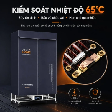Tủ sấy ARTHOME - Điều khiển từ xa, khử mùi, diệt khuẩn, màn hình cảm ứng - 1.449.000₫