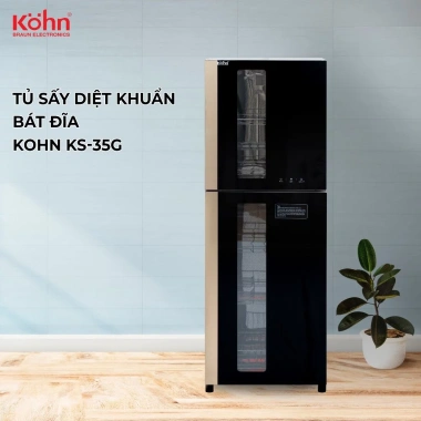 Tủ sấy bát Kohn KS35G 198L khử trùng diệt khuẩn, bảo hành 24 tháng - 3,915,000₫