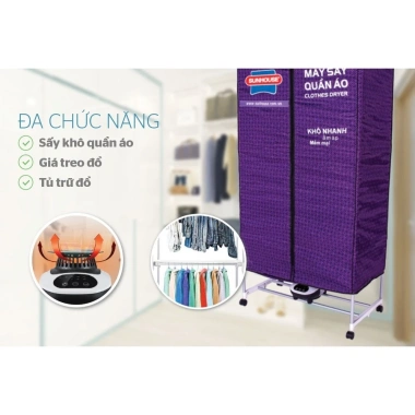 Tủ Sấy Khô Quần Áo Sunhouse SHD2.707/SHD2.702 - Bảo Hành 12 Tháng, Điều Khiển Từ Xa, Giá Ưu Đãi 945.000₫