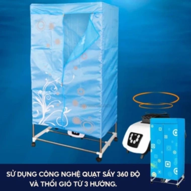 Tủ sấy quần áo 1.300W - Sức chứa 15kg, sấy nhanh, giá ưu đãi 555.000₫ 3 Tủ sấy quần áo 1.300W - Sức chứa 15kg, sấy nhanh, giá ưu đãi 555.000₫ 3