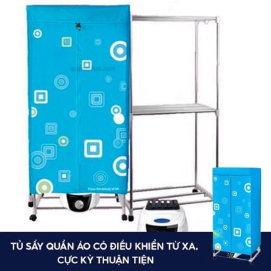 Tủ sấy quần áo 1.300W - Sức chứa 15kg, sấy nhanh, giá ưu đãi 555.000₫