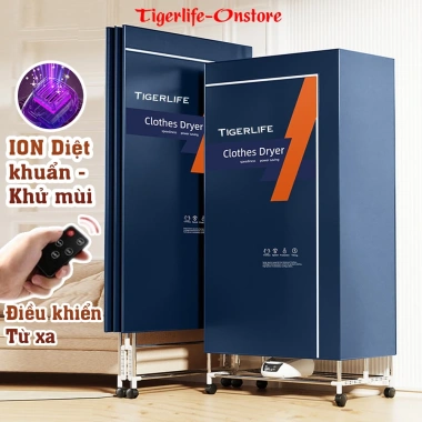 Tủ Sấy Quần Áo 1.500W Siêu Nhanh - Ion Khử Khuẩn, Gấp Gọn Di Chuyển Dễ Dàng - Giá 1,5 Triệu