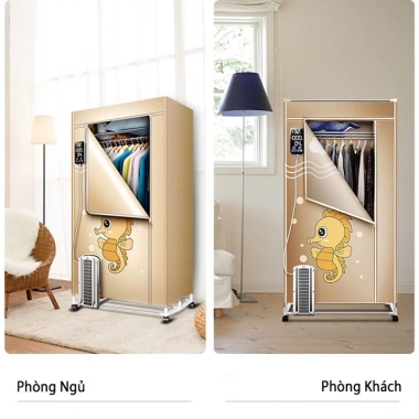 Tủ sấy quần áo 2-3 tầng thông minh, điều khiển từ xa, gấp gọn, BH 1 năm - Giá chỉ 893.000 VND