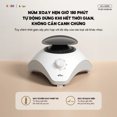 Tủ Sấy Quần Áo Bear 2 Tầng 475L - 1.200W, Diệt Khuẩn, Hẹn Giờ, Gấp Gọn, Giá 1.392.000₫ 6