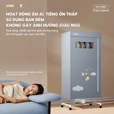 Tủ Sấy Quần Áo Bear 2 Tầng 475L - 1.200W, Diệt Khuẩn, Hẹn Giờ, Gấp Gọn, Giá 1.392.000₫ 7