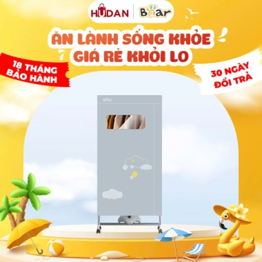 Tủ sấy quần áo BEAR HGJ-D12D5 2 tầng 475L 1.200W Diệt khuẩn, hẹn giờ, giá 1,221,000₫