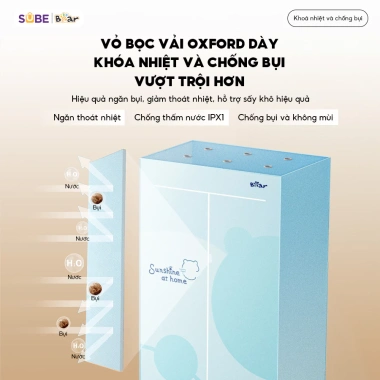 Tủ Sấy Quần Áo Bear PCD-4H12G - Gấp Gọn, Sấy Nhanh, Kháng Khuẩn, Công Suất Lớn 4 Tủ Sấy Quần Áo Bear PCD-4H12G - Gấp Gọn, Sấy Nhanh, Kháng Khuẩn, Công Suất Lớn 4