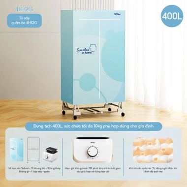 Tủ Sấy Quần Áo Bear PCD-4H12G - Gấp Gọn, Sấy Nhanh, Kháng Khuẩn, Công Suất Lớn 10 Tủ Sấy Quần Áo Bear PCD-4H12G - Gấp Gọn, Sấy Nhanh, Kháng Khuẩn, Công Suất Lớn 10