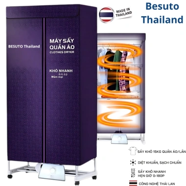 Tủ sấy quần áo Besuto Thailand Corisu 1.200W sấy nhanh - Giá ưu đãi 990.000₫