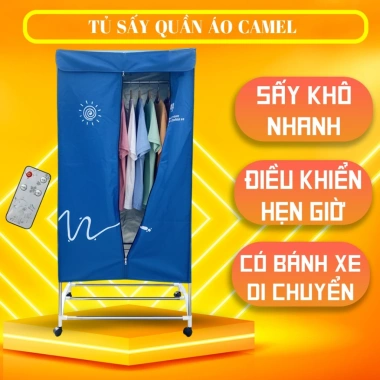 Tủ sấy quần áo Camel điện tử, điều khiển từ xa, siêu bền, chạy êm, 930.000đ