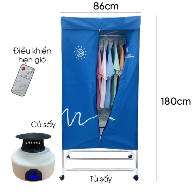 Tủ sấy quần áo Camel điện tử, điều khiển từ xa, siêu bền, chạy êm, 930.000đ