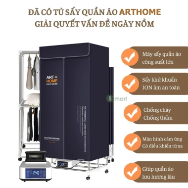 Tủ sấy quần áo đa năng 1.500W Sấy khô nhanh, khử mùi ion, điều khiển từ xa, giá chỉ 1,385,000₫ 3