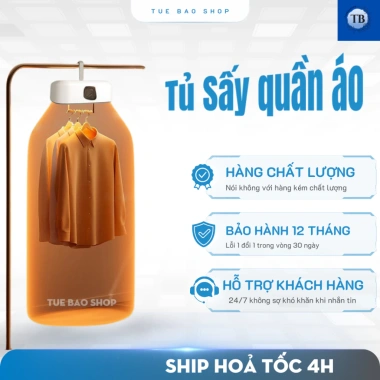 Tủ Sấy Quần Áo Đa Năng Gấp Gọn Du Lịch - UV Khử Trùng + Điều Khiển Từ Xa