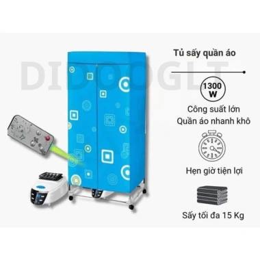 Tủ Sấy Quần Áo DIDOOGLT - Điều Khiển Từ Xa, Thiết Kế Chắc Chắn, Không Gây Tiếng Ồn