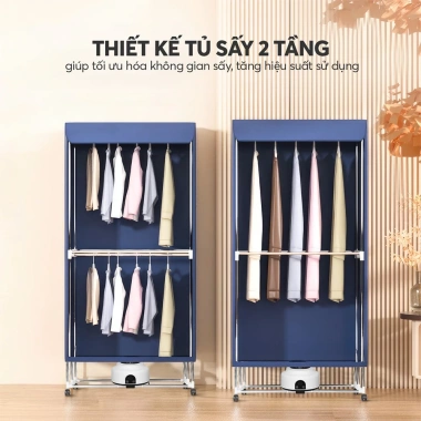Tủ Sấy Quần Áo Elmich CDE-8.641 2 Tầng Chịu Tải 30kg Hẹn Giờ 3h Giảm Giá 1.589.000₫