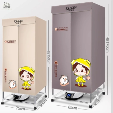 Tủ sấy quần áo gấp gọn tiết kiệm điện, diệt khuẩn, điều khiển từ xa - BH 12 tháng