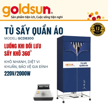 Tủ sấy quần áo Goldsun GS-GCD8.300 2.000W PTC khô nhanh - Giá 880.000 VND giảm 18%