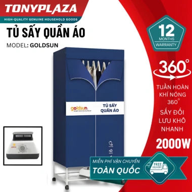 Tủ sấy quần áo Goldsun GS-GCD8.300 2.000W - Sấy khô nhanh, không nhăn, không mùi ẩm, giá ưu đãi 900k 2