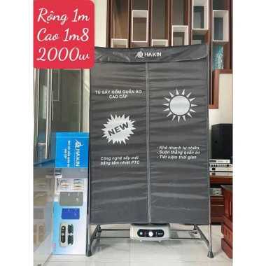 Tủ sấy quần áo HaKin - Củ sấy gốm 2 bầu, Bảo hành 12 tháng, Giá chỉ 780.000₫