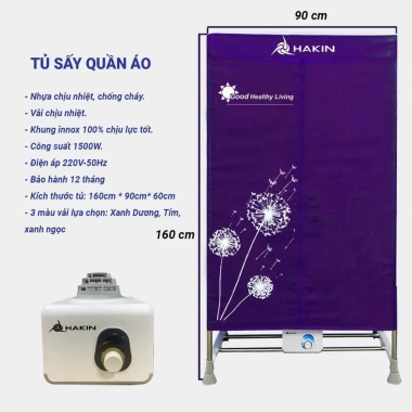 Tủ sấy quần áo HaKin - Củ sấy gốm 2 bầu, Bảo hành 12 tháng, Giá chỉ 780.000₫ 7 Tủ sấy quần áo HaKin - Củ sấy gốm 2 bầu, Bảo hành 12 tháng, Giá chỉ 780.000₫ 7