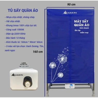 Tủ sấy quần áo HaKin - Củ sấy gốm 2 bầu, Bảo hành 12 tháng, Giá chỉ 780.000₫ 8 Tủ sấy quần áo HaKin - Củ sấy gốm 2 bầu, Bảo hành 12 tháng, Giá chỉ 780.000₫ 8