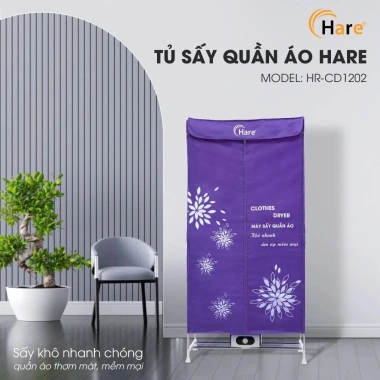 Tủ sấy quần áo Hare HR‑CD1.202 1.500W sấy nhanh, khô đều, tiết kiệm thời gian, giá chỉ 790.000₫ 3