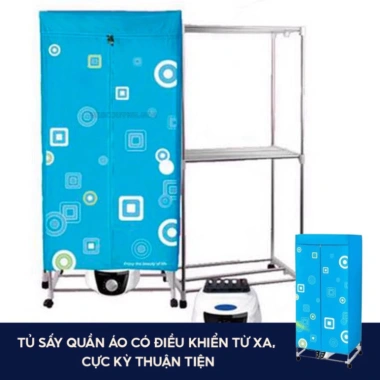 Tủ sấy quần áo HGHOME 2 tầng inox, điều khiển từ xa, quạt sấy mạnh, chắc chắn - hàng cao cấp 9 Tủ sấy quần áo HGHOME 2 tầng inox, điều khiển từ xa, quạt sấy mạnh, chắc chắn - hàng cao cấp 9
