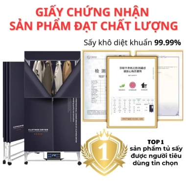 Tủ Sấy Quần Áo HOKU 360° 1.7m 2 Tầng, 2.000W, UV Khử Khuẩn 99.9% - 1.449.000đ