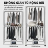 Tủ Sấy Quần Áo HOKU Gấp Gọn 2 Tầng Bánh Xe Di Chuyển, Khử Mùi & Khử Khuẩn 99,99% 3