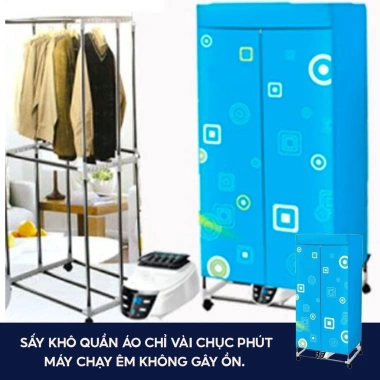 Tủ sấy quần áo inox 2 tầng điều khiển từ xa, sấy nhanh, bảo hành 12 tháng - 799.000 VND