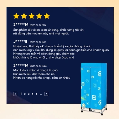 Tủ sấy quần áo inox 2 tầng điều khiển từ xa, sấy nhanh, bảo hành 12 tháng - 799.000 VND 8 Tủ sấy quần áo inox 2 tầng điều khiển từ xa, sấy nhanh, bảo hành 12 tháng - 799.000 VND 8