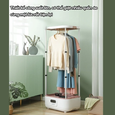 Tủ Sấy Quần Áo JX245 đa năng kèm máy ủi hơi nước, gấp gọn, khử trùng UV, an toàn