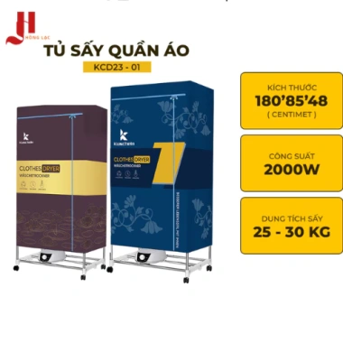 Tủ Sấy Quần Áo KUSCHELN 2.000W – Tốc Độ Nhanh, Khử Mùi, Giữ Hương Thơm, 949.000₫
