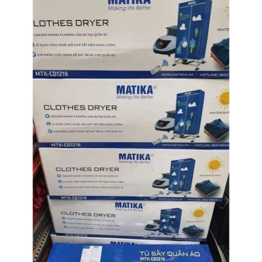 Tủ Sấy Quần Áo Matika CD1.218 2 Tầng Khung INOX - Bảo Hành 12 Tháng - 850.000