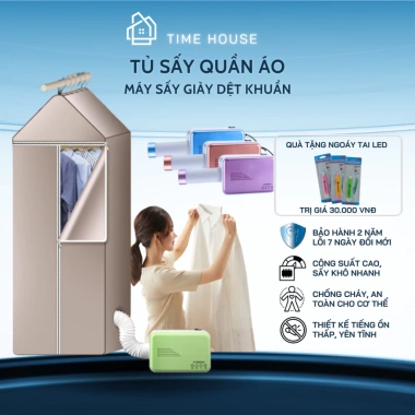 Tủ sấy quần áo & máy sấy giày công suất lớn, diệt khuẩn, khử mùi, gọn gàng - 285.000 VND