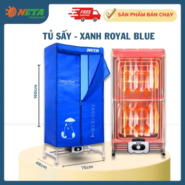 Tủ sấy quần áo NETA 1.500W chính hãng - Diệt khuẩn, sấy nhanh mùa mưa, bảo hành 12t, 500.000 VND